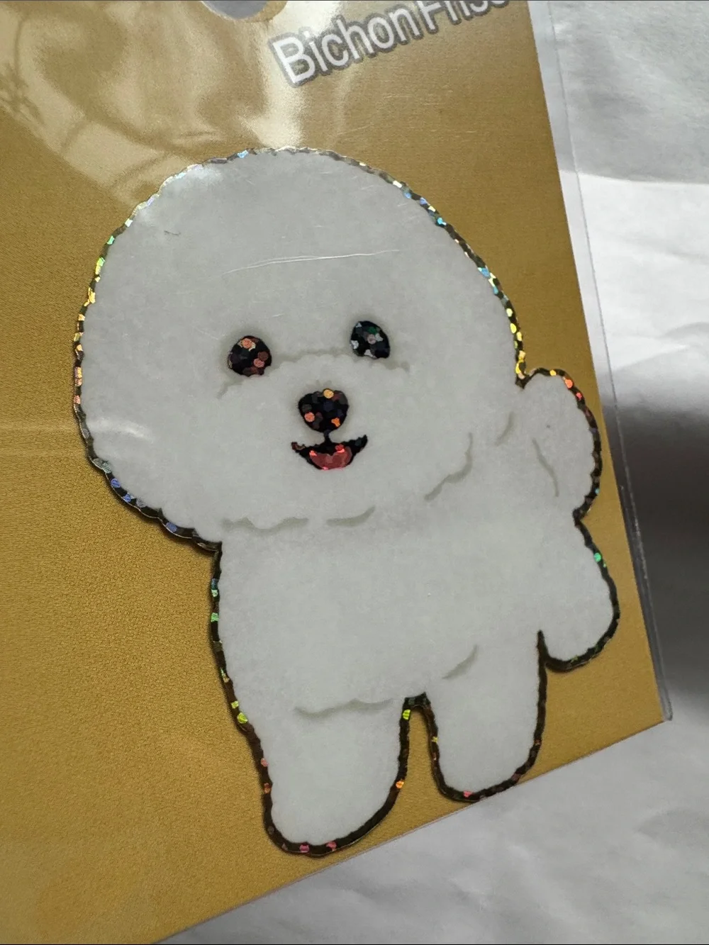 Bichon Frise Dog Sticker — White